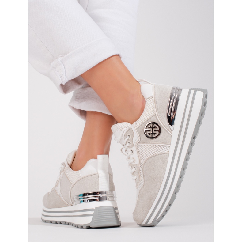 W. Potocki Sneakers stringate da donna Potocki bianche bianca 2