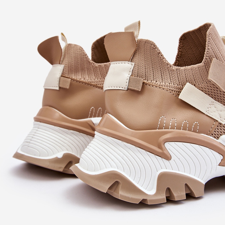 PS1 Sneakers Slip-on Calzino Da Donna Keaton Beige Scuro 1