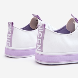 Sneakers Classiche Donna Bianco-Viola Ville bianca 1