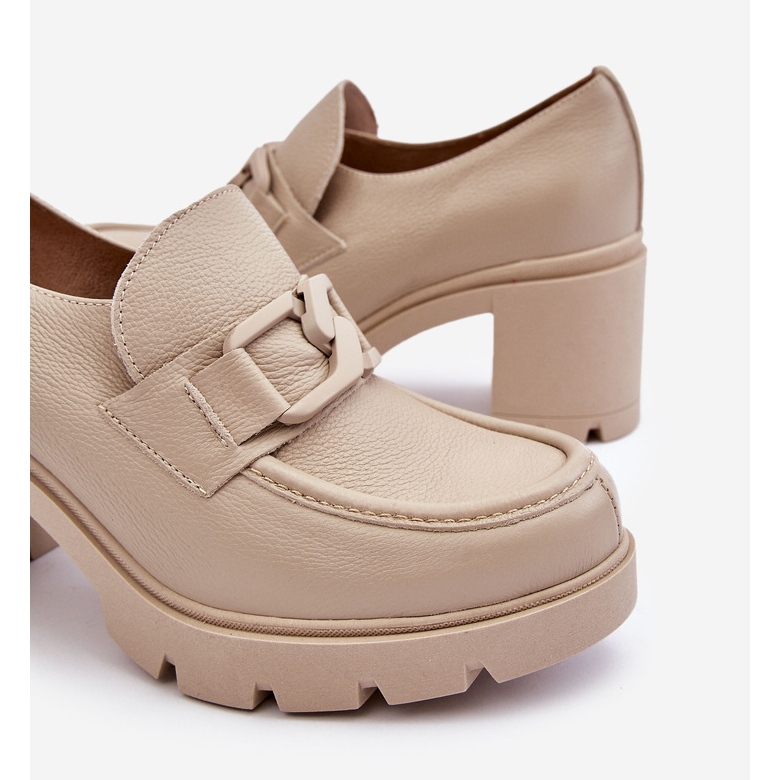 Lemar Scarpe eleganti su colonna con decoro Harmell beige 1