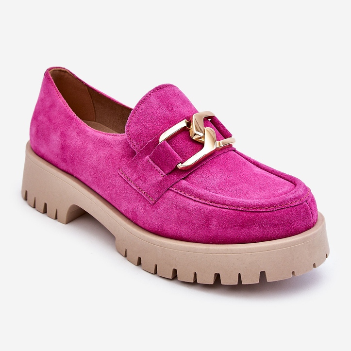 Lemar Mocassini scamosciati alla moda Rayhan fucsia rosa 1