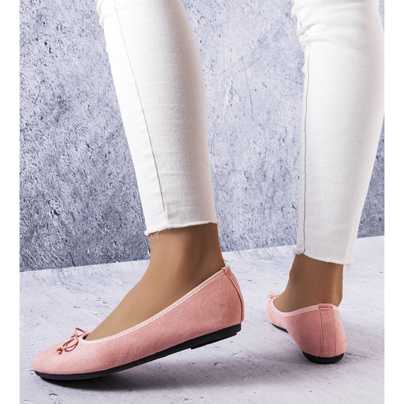 BM Ballerine rosa con fiocco Chandonnet 1