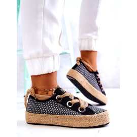 Sneakers Intrecciate da Donna Big Star JJ274393 Nere beige nero 4