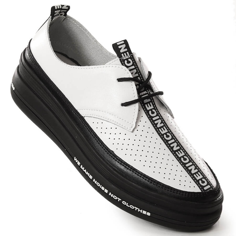 Scarpe da donna in pelle con plateau bianco Filippo DP3624/23 1