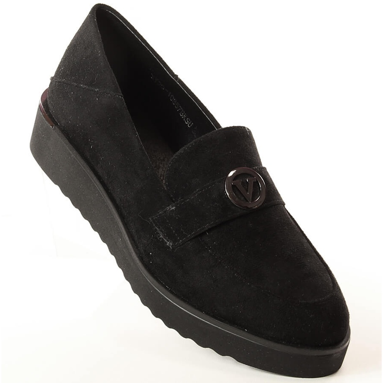 Scarpe da donna in camoscio sulla piattaforma nera Vinceza 10857 nero 1