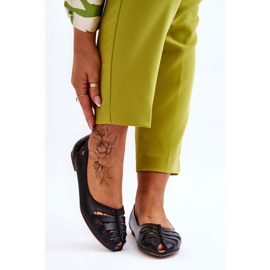 Lemar Comode ballerine in pelle per donna nere Luka nero 1