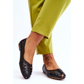Lemar Comode ballerine in pelle per donna nere Luka nero 2