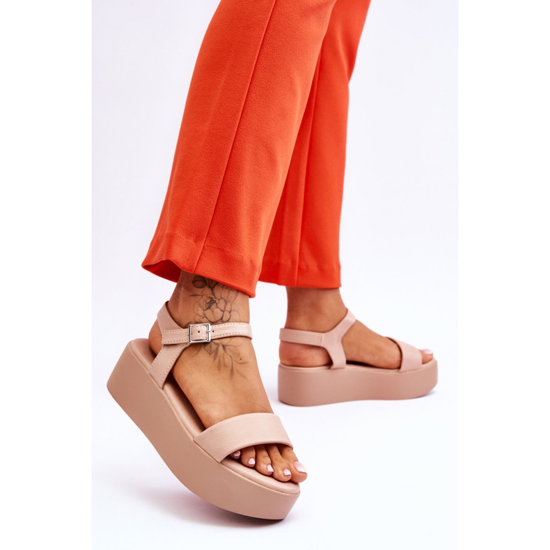 Vinceza Sandali con plateau Chunky Casen Nude da donna rosa 2