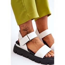 Vinceza Sandali Con Plateau In Pelle Da Donna Bianco Katte 1