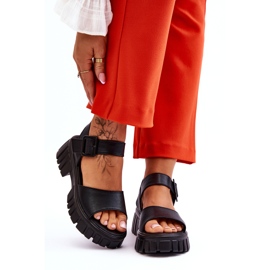 Vinceza Sandali bassi in pelle da donna Black Dean nero 1