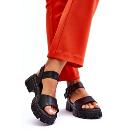Vinceza Sandali bassi in pelle da donna Black Dean nero 2