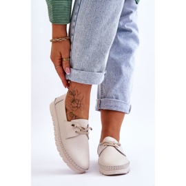 Vinceza Slip-on in pelle Archie beige 1