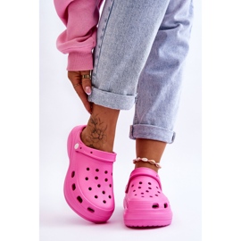 Ciabatte da donna in schiuma Crocs rosa scuro Coline 1