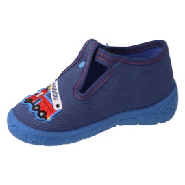 Pantofole per bambini Befado con chiusura 540P001, blu navy 1
