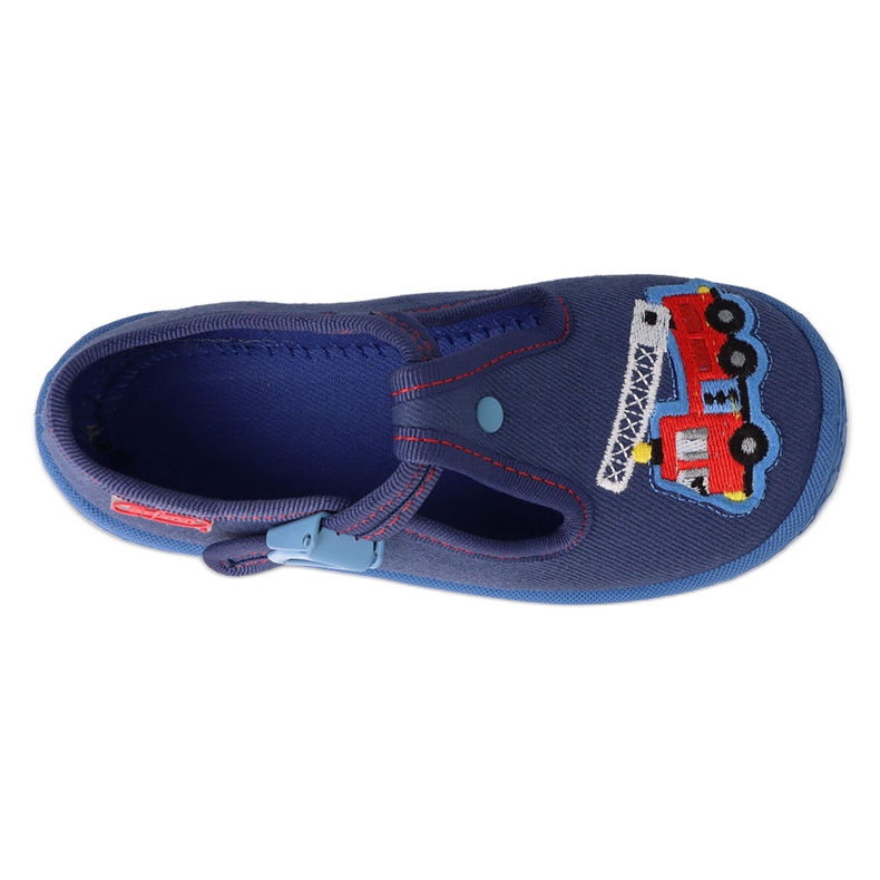 Pantofole per bambini Befado con chiusura 540P001, blu navy 3