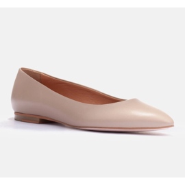 Marco Shoes Ballerine in morbida pelle beige 2