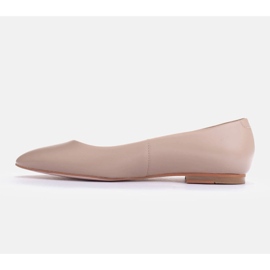 Marco Shoes Ballerine in morbida pelle beige 1