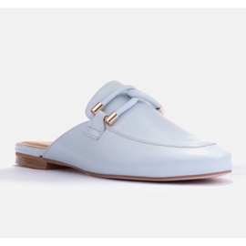 Marco Shoes Pantofole con decorazione blu 1
