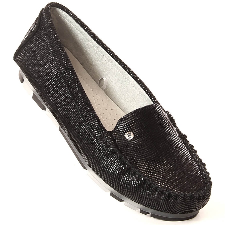 Mocassini da donna in pelle nera lucida Filippo DP2037 nero 1