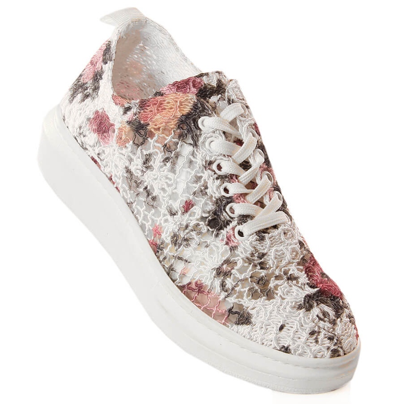 Scarpe stringate da donna con fiori multicolor Artiker 52C2480 multicolore 1