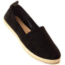 Espadrillas slip-on nere da donna Potocki 16009 nero 1