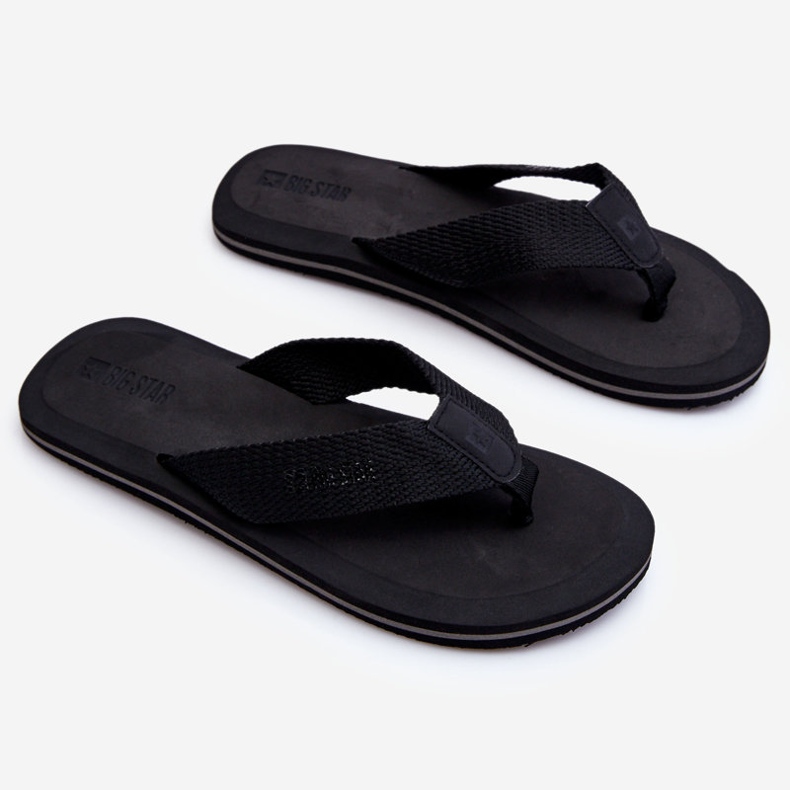 Infradito da uomo in schiuma Big Star LL174618 nere nero 1