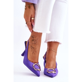 FS1 Spille alla moda con decoro e zirconi viola Alexia 1