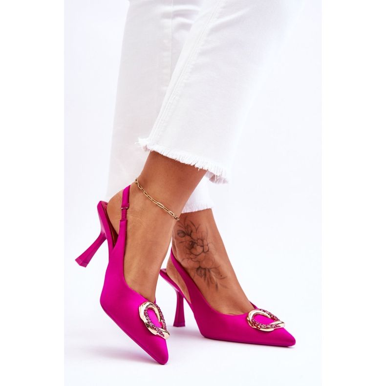 Spille Alla Moda Con Decorazione E Zirconi Fucsia Alexia rosa 2