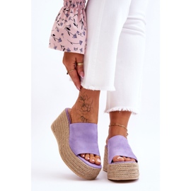 FS1 Pantofole Con Zeppa E Piattaforma Da Donna Viola Ysabel 1