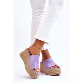 FS1 Pantofole Con Zeppa E Piattaforma Da Donna Viola Ysabel 2