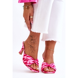 Tacchi alti alla moda con stampa Floria rosa 1
