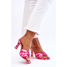 Tacchi alti alla moda con stampa Floria rosa 2