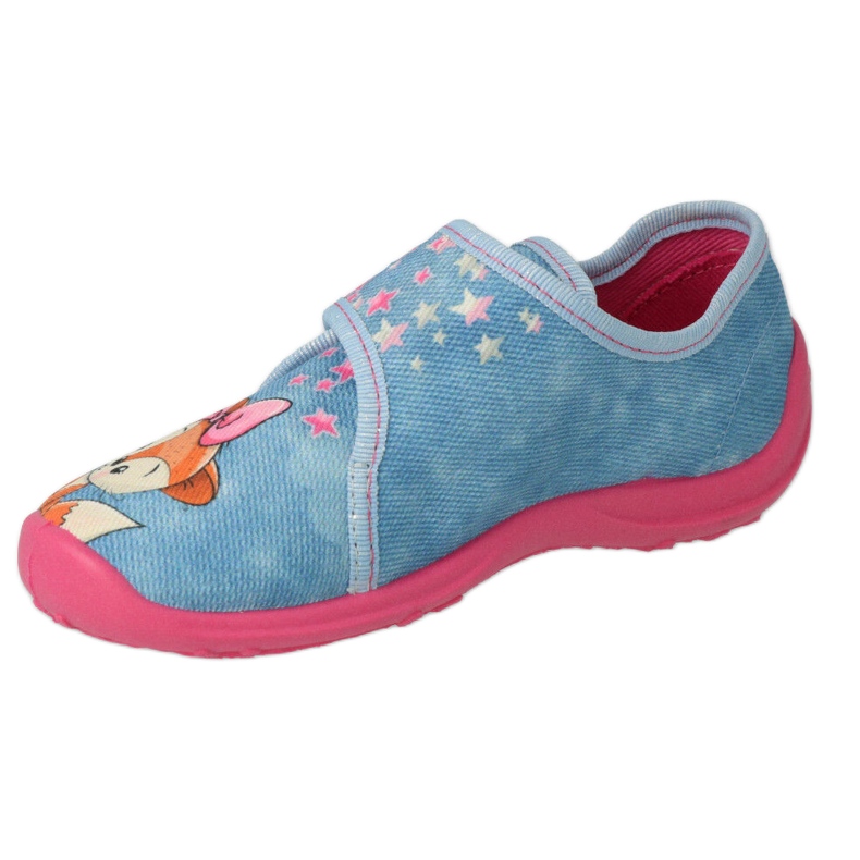 Ciabatte per bambini Befado con velcro 660X023 blu e rosa 3