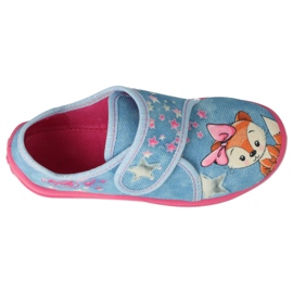 Ciabatte per bambini Befado con velcro 660X023 blu e rosa 2