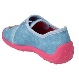 Ciabatte per bambini Befado con velcro 660X023 blu e rosa 1