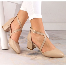 Sandali da cerimonia con tacco alto Sergio Leone W SK365C beige 1