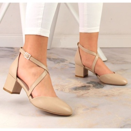 Sandali da cerimonia con tacco alto Sergio Leone W SK365C beige 2