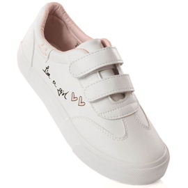 Scarpe sportive in velcro Potocki Jr. WOL143 bianca 1