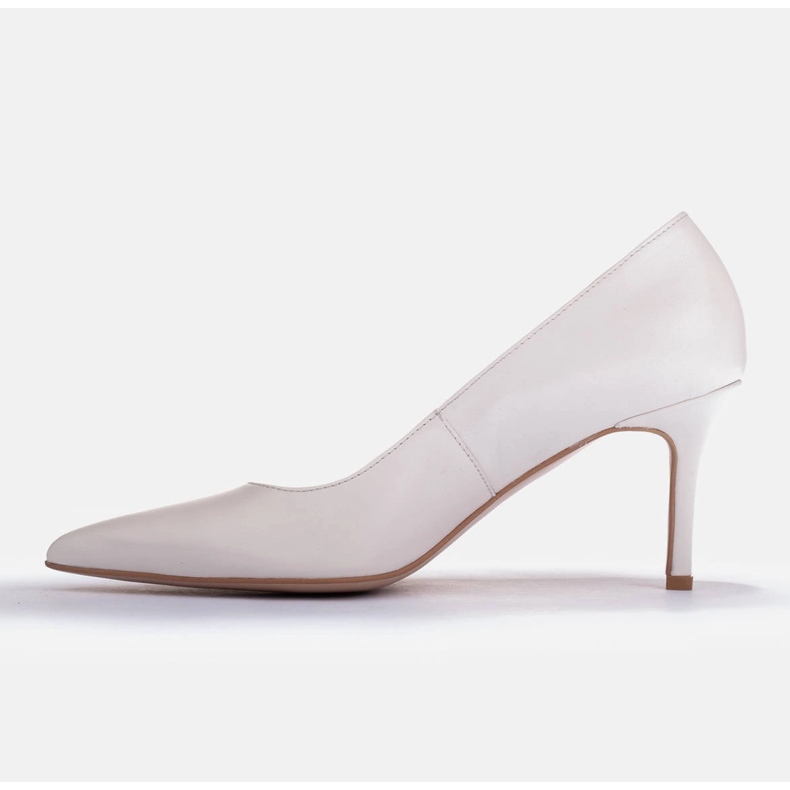 Marco Shoes Eleganti tacchi a spillo realizzati in morbida pelle bianca 1
