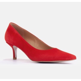 Marco Shoes Eleganti tacchi a spillo con tacco basso rosso 1