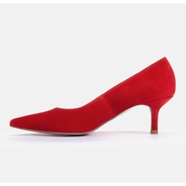 Marco Shoes Eleganti tacchi a spillo con tacco basso rosso 2