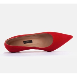 Marco Shoes Eleganti tacchi a spillo con tacco basso rosso 4