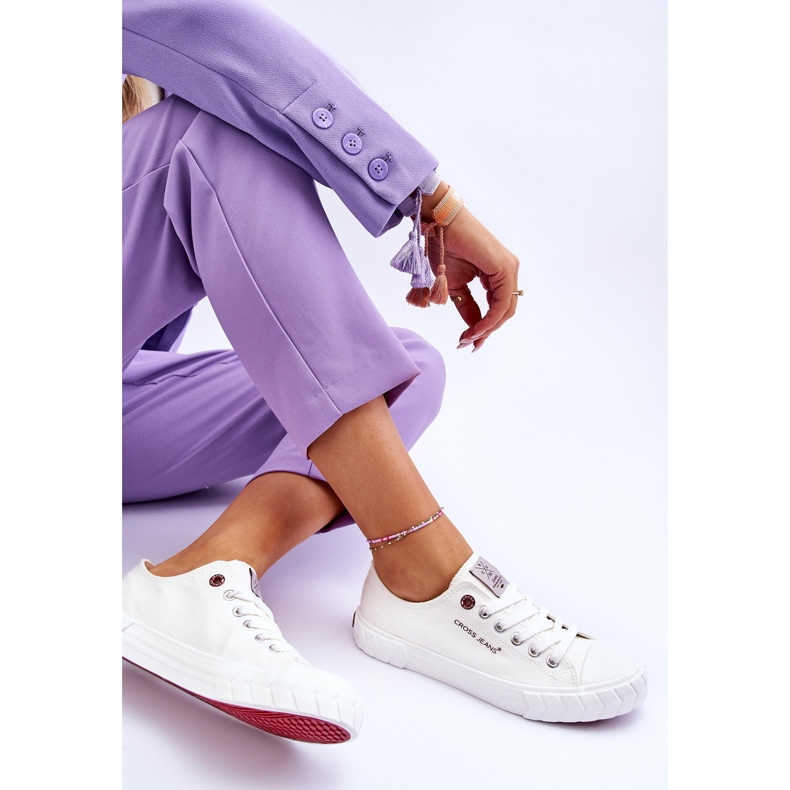 Sneakers Classiche Da Donna Cross Jeans LL2R4052 Bianche bianca 1
