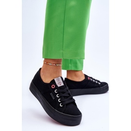 Sneakers da donna con plateau Cross Jeans LL2R4039 Nere nero 2
