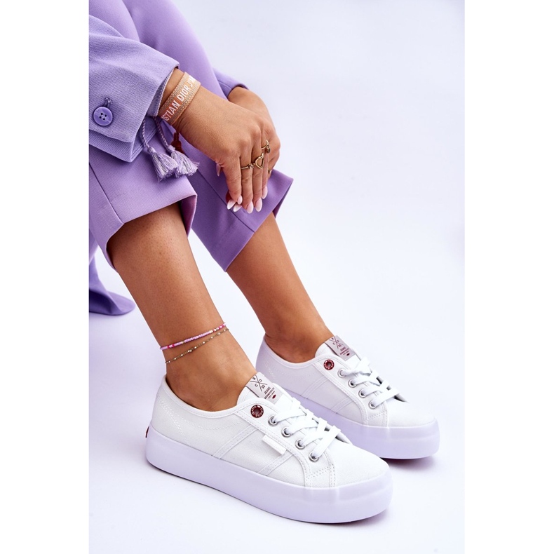 Sneakers Platform da donna Cross Jeans LL2R4040 Bianche bianco 1