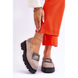 FILIPCZYK Comodi mocassini in camoscio beige Agathe 1