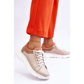 FILIPCZYK Comode Sneakers Con Plateau In Pelle Beige Alisane 2