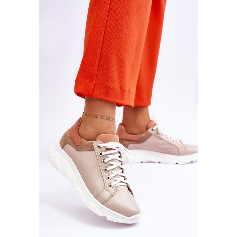 FILIPCZYK Comode Sneakers Con Plateau In Pelle Beige Alisane 2