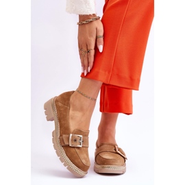 FILIPCZYK Mocassini alla moda in camoscio beige scuro Eloisa 1
