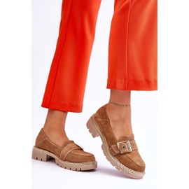 FILIPCZYK Mocassini alla moda in camoscio beige scuro Eloisa 2